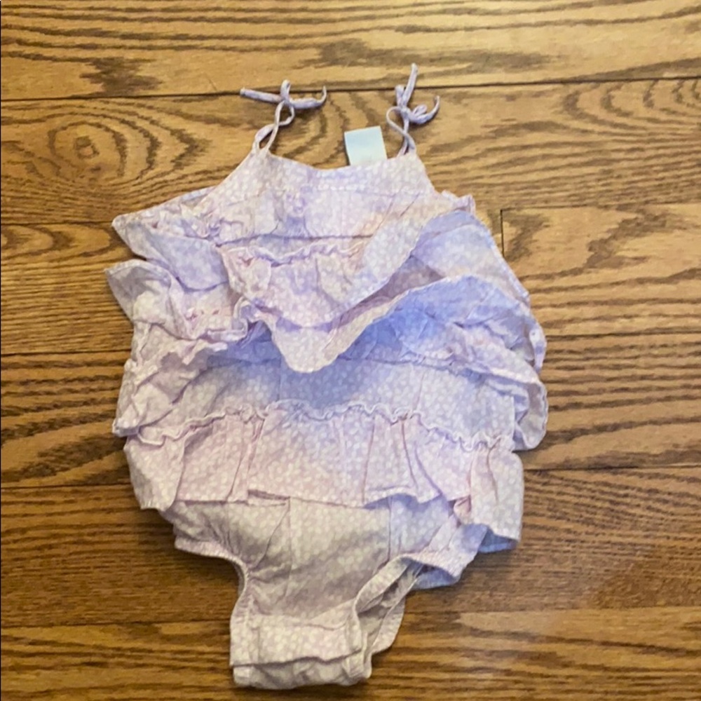 Light weight pretty ruffle romper